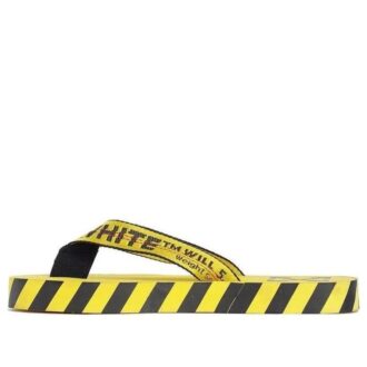 Tongs « Imprimé graphique – Jaune »