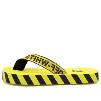 Tongs « Imprimé graphique – Jaune »