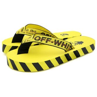 Tongs « Imprimé graphique – Jaune »
