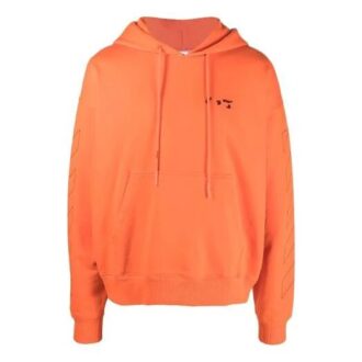 Unisexe FW21 à rayures diagonales et détail logo, orange
