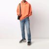 Unisexe FW21 à rayures diagonales et détail logo, orange