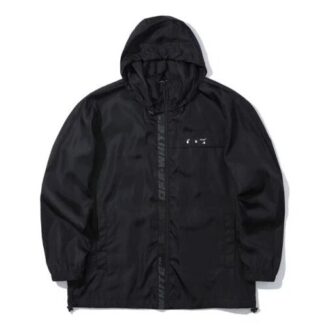Veste à capuche avec logo imprimé SS21, noir