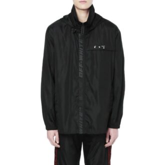 Veste à capuche avec logo imprimé SS21, noir