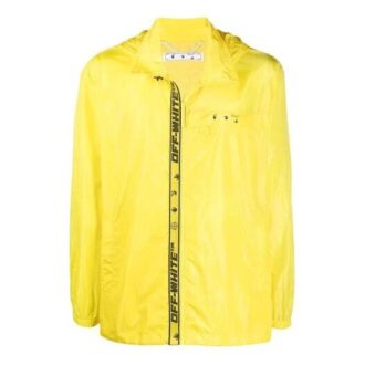 Veste coupe-vent à fermeture éclair avec impression du logo SS21 en lettres, version standard, jaune