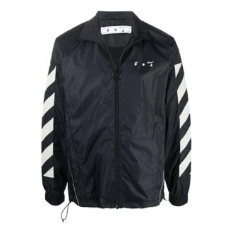 Veste coupe-vent imprimée du logo FW21, version standard, noir