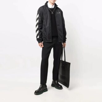 Veste coupe-vent imprimée du logo FW21, version standard, noir