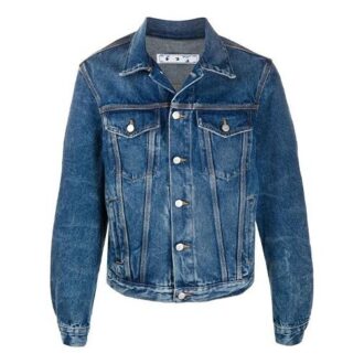 Veste en Denim imprimée FW20 pour homme, bleu marine