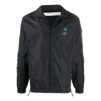 Veste fine et légère avec logo, noire